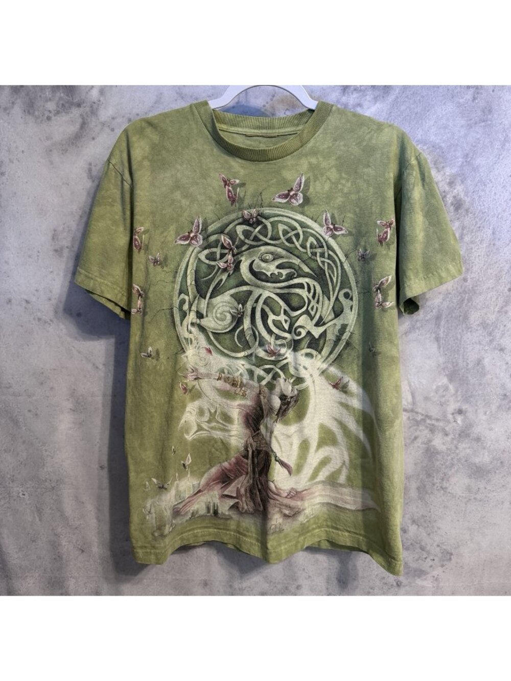 The Mountain Fairy T Shirt Mens Large L Green All Over Print 2009